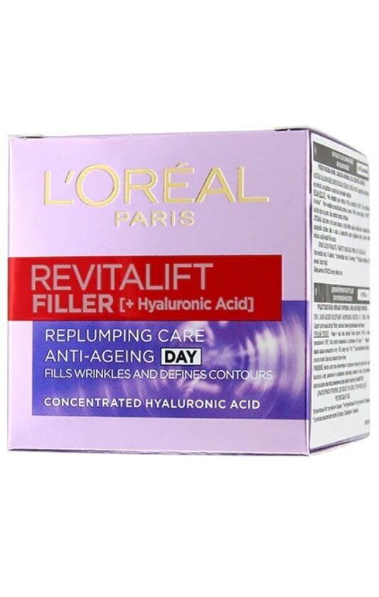 Dieninis kremas L'Oreal Paris Revitalift Filler SPF50, 50 ml kaina ir informacija | Veido kremai | pigu.lt