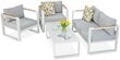 Lauko baldų komplektas Focus Garden Panama 2, pilkas/baltas kaina ir informacija | Lauko baldų komplektai | pigu.lt