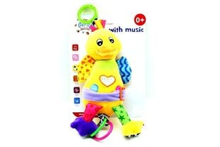 Pakabinamas Pliušinis Muzikinis Žaislas Ančiukas, 0 mėn.+ kaina ir informacija | Žaislai kūdikiams | pigu.lt
