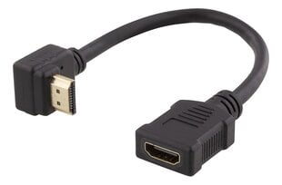 Deltaco, HDMI, 0.2 m kaina ir informacija | Adapteriai, USB šakotuvai | pigu.lt