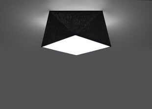Потолочный светильник Sollux Hexa, черный, 25 см цена и информация | Потолочные светильники | pigu.lt