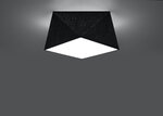 Sollux lubinis šviestuvas Hexa, juodas, 25 cm