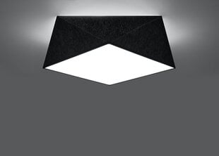 Потолочный светильник Sollux Hexa, черный, 35 см цена и информация | Потолочные светильники | pigu.lt