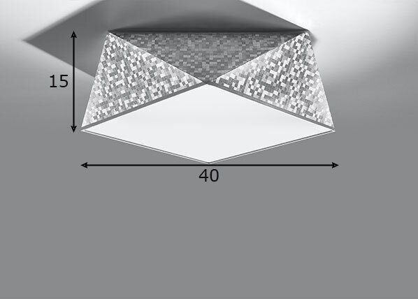 Sollux lubinis šviestuvas Hexa, sidabrinis, 35 cm kaina ir informacija | Lubiniai šviestuvai | pigu.lt