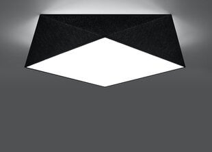 Потолочный светильник Sollux Hexa, черный, 45 см цена и информация | Потолочные светильники | pigu.lt
