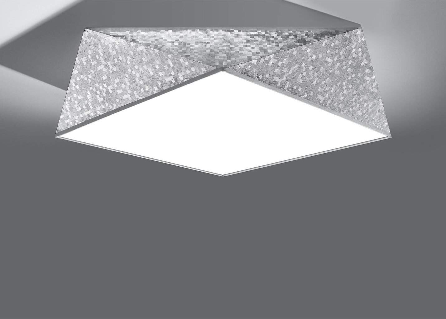 Sollux lubinis šviestuvas Hexa, sidabrinis, 45 cm kaina ir informacija | Lubiniai šviestuvai | pigu.lt
