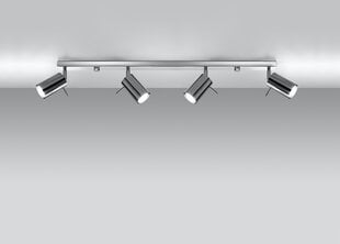 Sollux lubinis šviestuvas Ring, sidabrinis, 4 lemputės kaina ir informacija | Lubiniai šviestuvai | pigu.lt