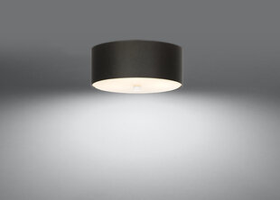 Потолочный светильник Sollux Skala, черный, 30 см цена и информация | Потолочные светильники | pigu.lt