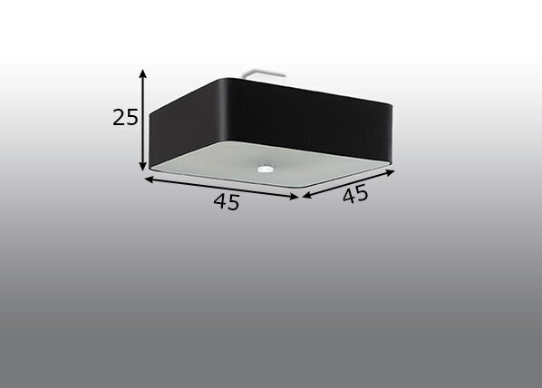 Sollux lubinis šviestuvas Lokko, juodas, 45 cm kaina ir informacija | Lubiniai šviestuvai | pigu.lt