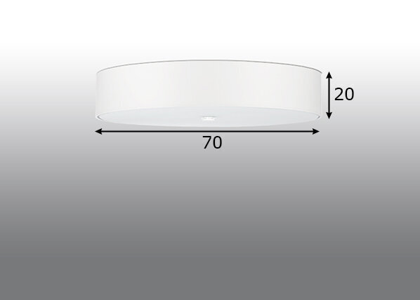 Sollux lubinis šviestuvas Skala, baltas, 70 cm kaina ir informacija | Lubiniai šviestuvai | pigu.lt