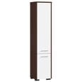 Шкаф-пенал для ванной комнаты NORE Fin с 2 дверками, коричневый/белый