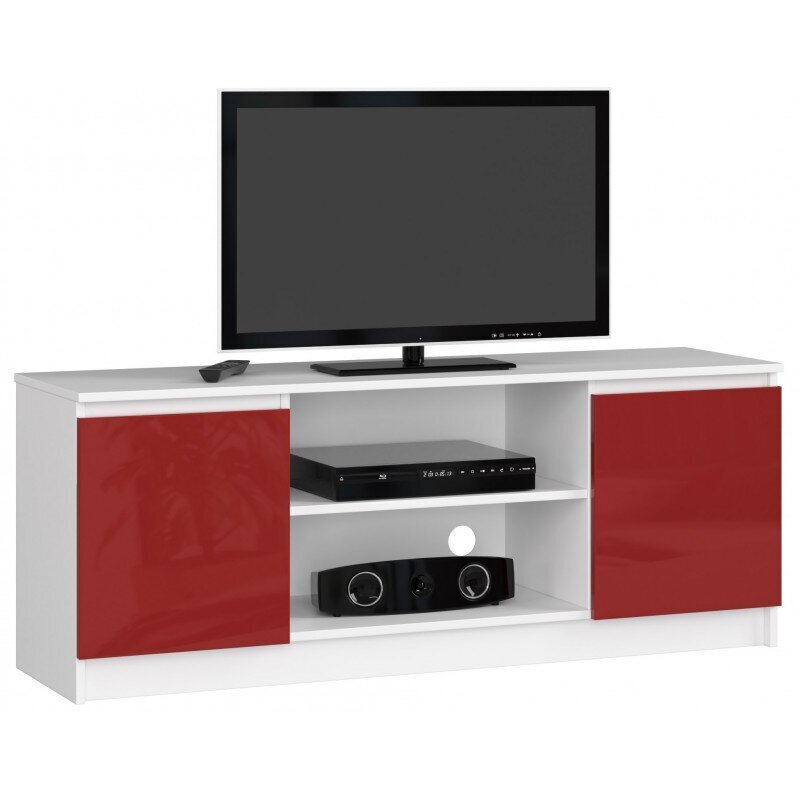 TV staliukas NORE RTV K140, baltas/raudonas kaina ir informacija | TV staliukai | pigu.lt