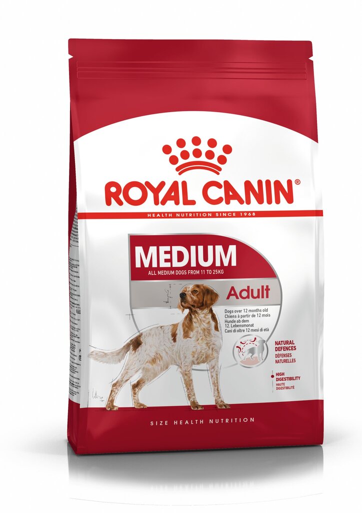 Royal Canin Medium Adult 4 kg цена и информация | Sausas maistas šunims | pigu.lt