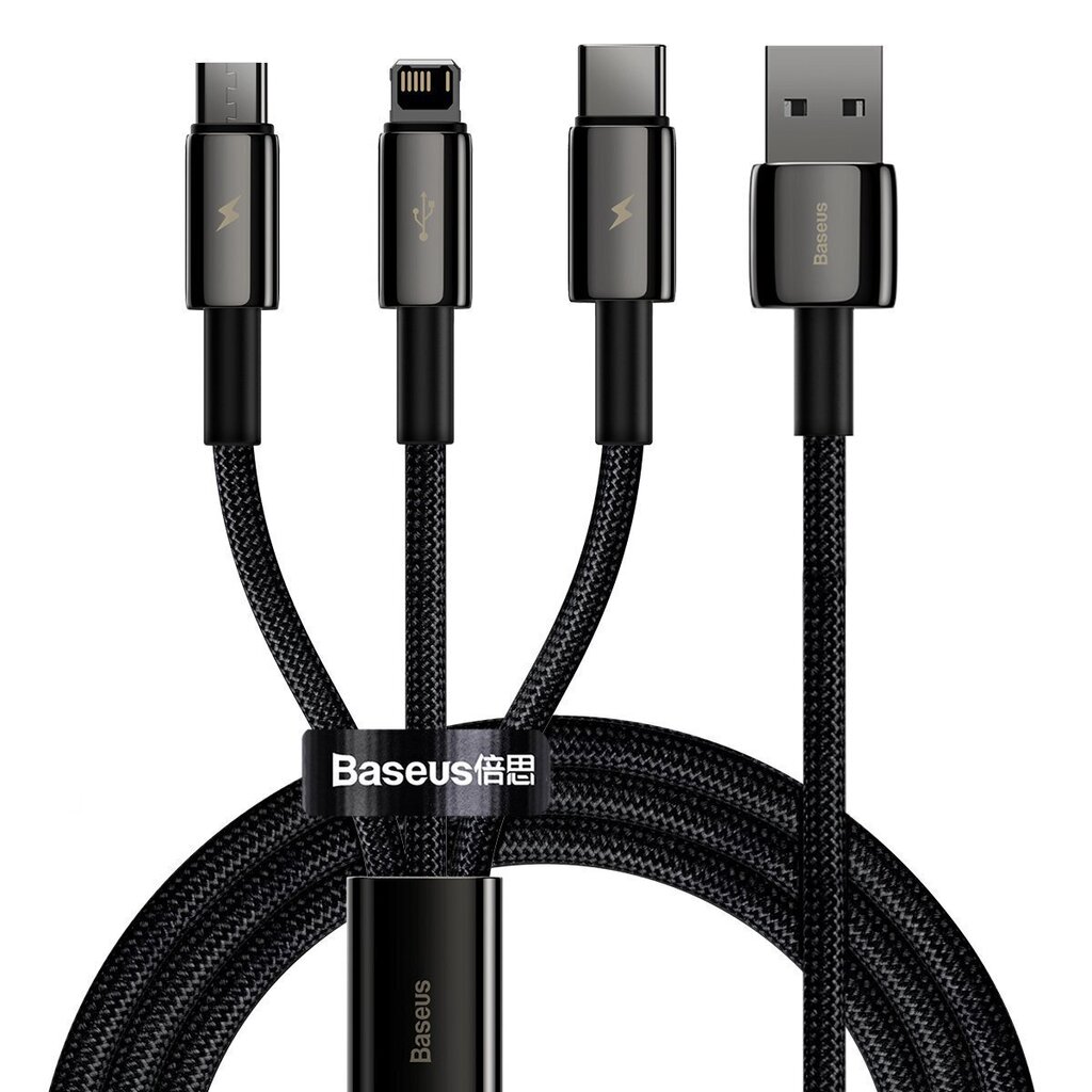 Kabelis Baseus Micro USB - Lightning - USB-C CAMLTWJ-01 цена и информация | Laidai telefonams | pigu.lt