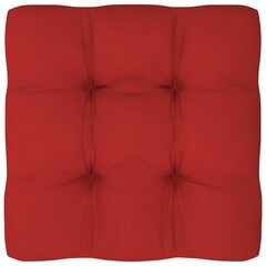 Pagalvė sofai iš palečių, 80x80x12 cm, raudona kaina ir informacija | Pagalvės, užvalkalai, apsaugos | pigu.lt