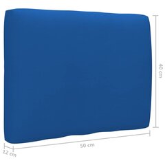 Pagalvė sofai iš palečių, 50x40x12 cm, mėlyna цена и информация | Подушки, наволочки, чехлы | pigu.lt