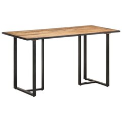 Valgomojo stalas, 140 cm, rudas kaina ir informacija | Virtuvės ir valgomojo stalai, staliukai | pigu.lt