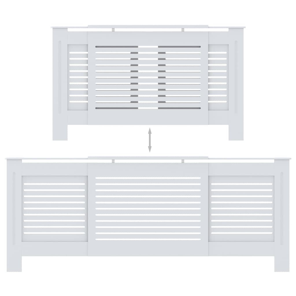 Radiatoriaus uždangalas, baltas, 205cm, MDF kaina ir informacija | Priedai šildymo įrangai | pigu.lt