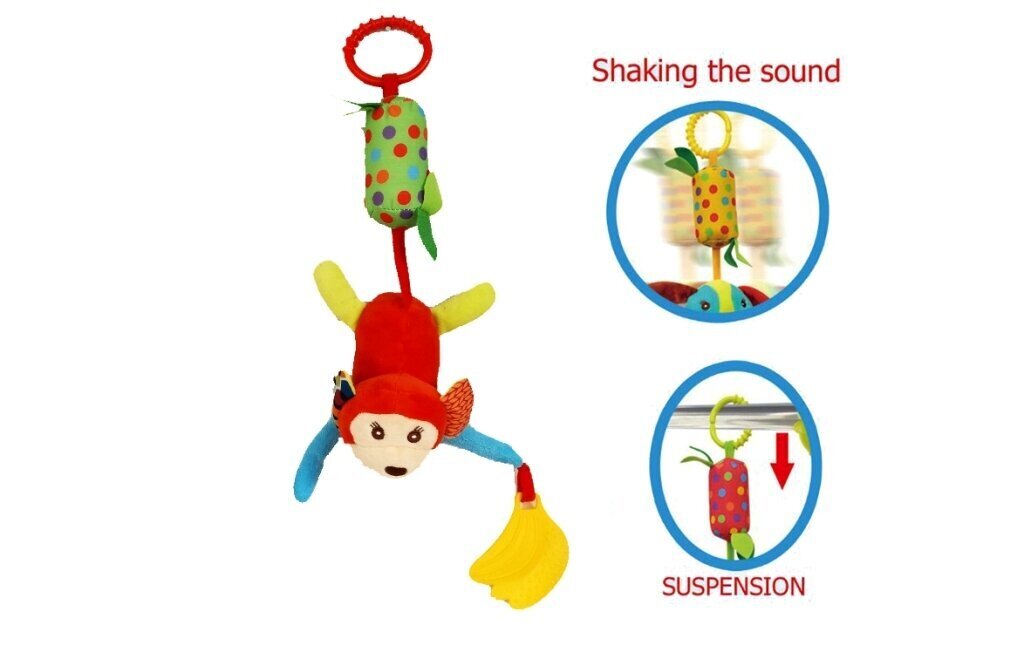 Pakabinamas Pliušinis Muzikinis Žaislas Beždžionėlė, 0 mėn.+ kaina ir informacija | Žaislai kūdikiams | pigu.lt