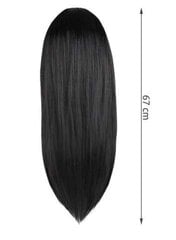 Galvos perukas juodas ilgais plaukais kaina ir informacija | Karnavaliniai kostiumai | pigu.lt