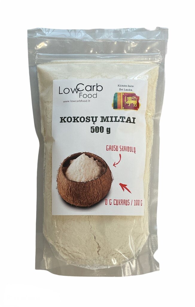 Kokosų miltai, 500 g kaina ir informacija | Miltai | pigu.lt