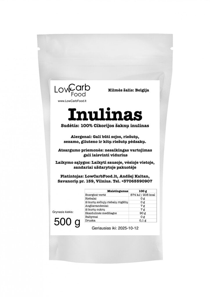 Inulinas, 500 g kaina ir informacija | Priedai maistui ruošti | pigu.lt