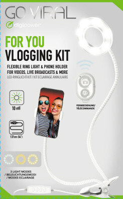 Digipower Vlogging kit, 1 vnt. kaina ir informacija | Fotografijos apšvietimo įranga | pigu.lt