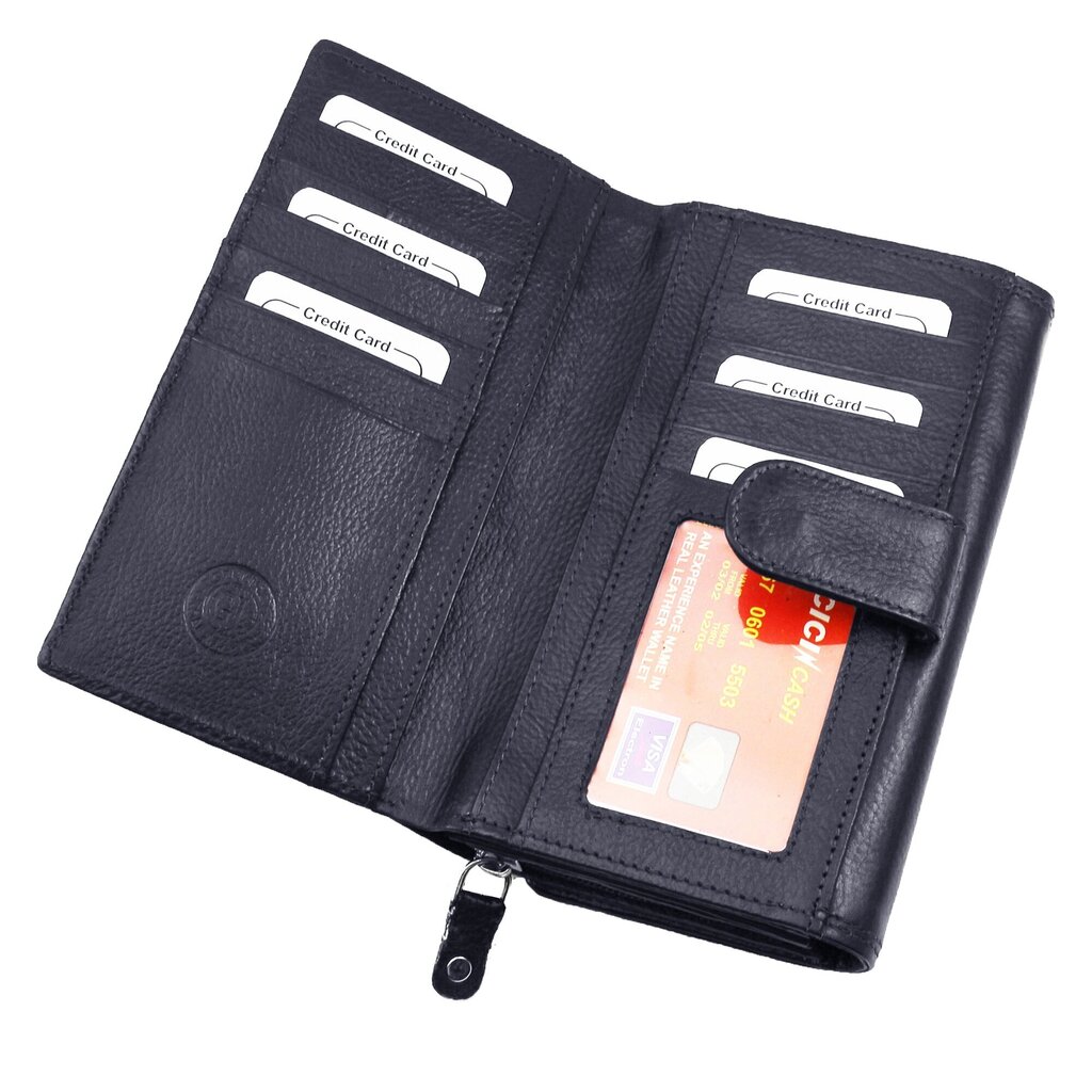 Piniginė Genuine Leather 531BLUNDM kaina ir informacija | Piniginės, kortelių dėklai moterims | pigu.lt