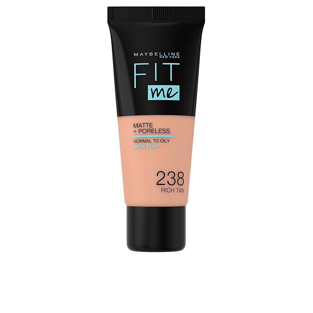 Makiažo pagrindas Maybelline Fit Me Matte & Poreless, 238 Rich Tan, 30ml цена и информация | Makiažo pagrindai, pudros | pigu.lt