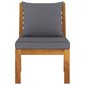 Modulinė vidurinė sofos dalis su pilka pagalvėle, pilka kaina ir informacija | Lauko kėdės, foteliai, pufai | pigu.lt