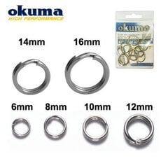 Žiedeliai Okuma Split Saltwater 14mm kaina ir informacija | Okuma Sportas, laisvalaikis, turizmas | pigu.lt