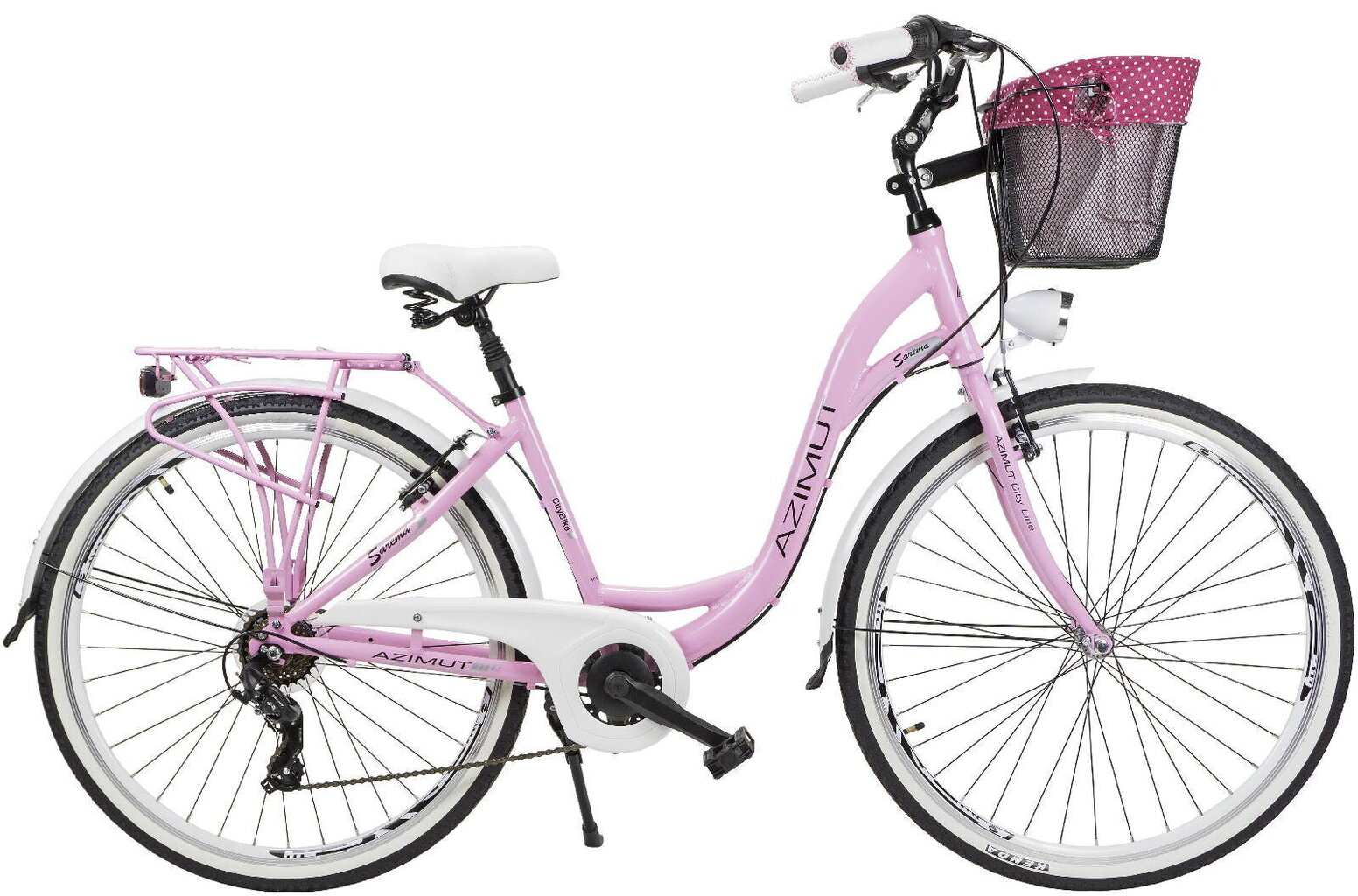 Miesto dviratis AZIMUT Sarema ALU 28" TX-6 2021, rožinis kaina ir informacija | Dviračiai | pigu.lt