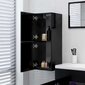 Vonios kambario spintelė, 30x30x80 cm, juoda kaina ir informacija | Vonios komplektai | pigu.lt