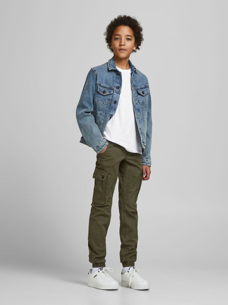 Jack&Jones marškinėliai vaikams 12158433*02, balti kaina ir informacija | Marškinėliai berniukams | pigu.lt