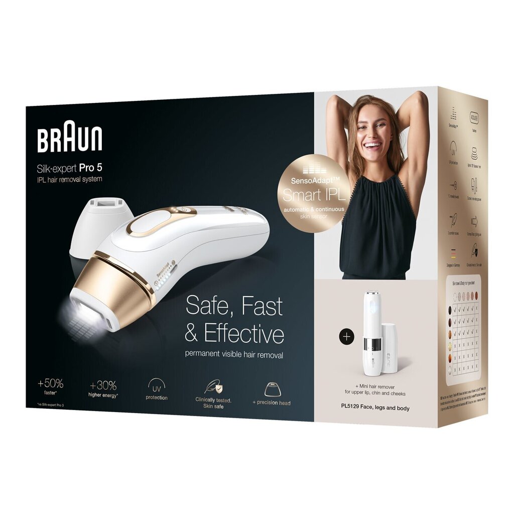 Braun Silk-expert Pro 5 PL5129 kaina ir informacija | Epiliatoriai | pigu.lt