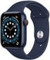 Išmanusis laikrodis Apple Watch Series 6 (GPS + Cellular LT, 44mm) Blue Aluminium Case with Deep Navy Sport Band kaina ir informacija | Išmanieji laikrodžiai (smartwatch) | pigu.lt