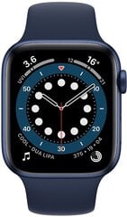Смарт-часы Apple Watch Series 6 (GPS + Cellular LT, 44mm) Blue Aluminium Case with Deep Navy Sport Band цена и информация | Смарт-часы (smartwatch) | pigu.lt
