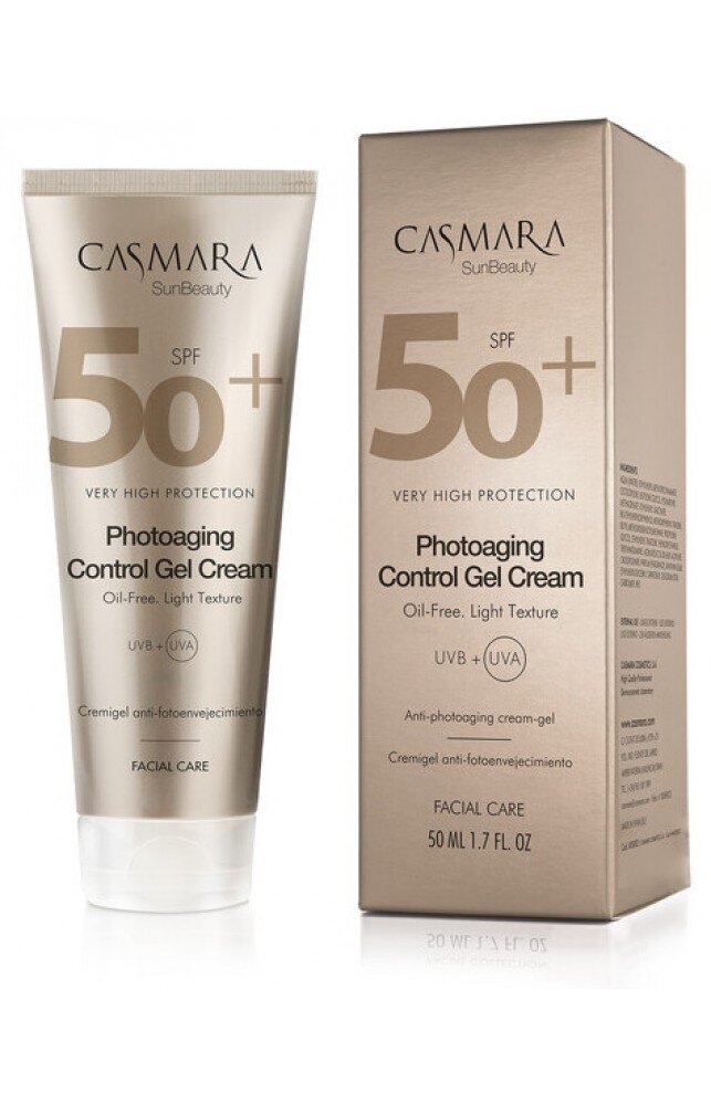 Gelinis veido kremas Casmara Photoaging control Gel Cream SPF50, 50 ml kaina ir informacija | Kremai nuo saulės | pigu.lt