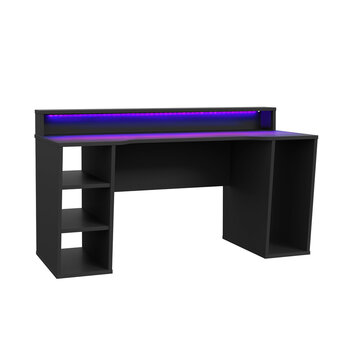 Kompiuterinių žaidimų stalas Forte Tezaur TZRB216B3-Z113, juodas kaina ir informacija | Kompiuteriniai, rašomieji stalai | pigu.lt