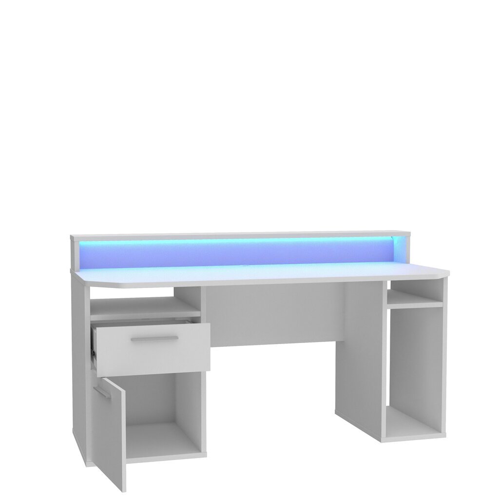 Kompiuterinių žaidimų stalas Forte Tezaur TZRB213B3-Z12M, baltas цена и информация | Kompiuteriniai, rašomieji stalai | pigu.lt