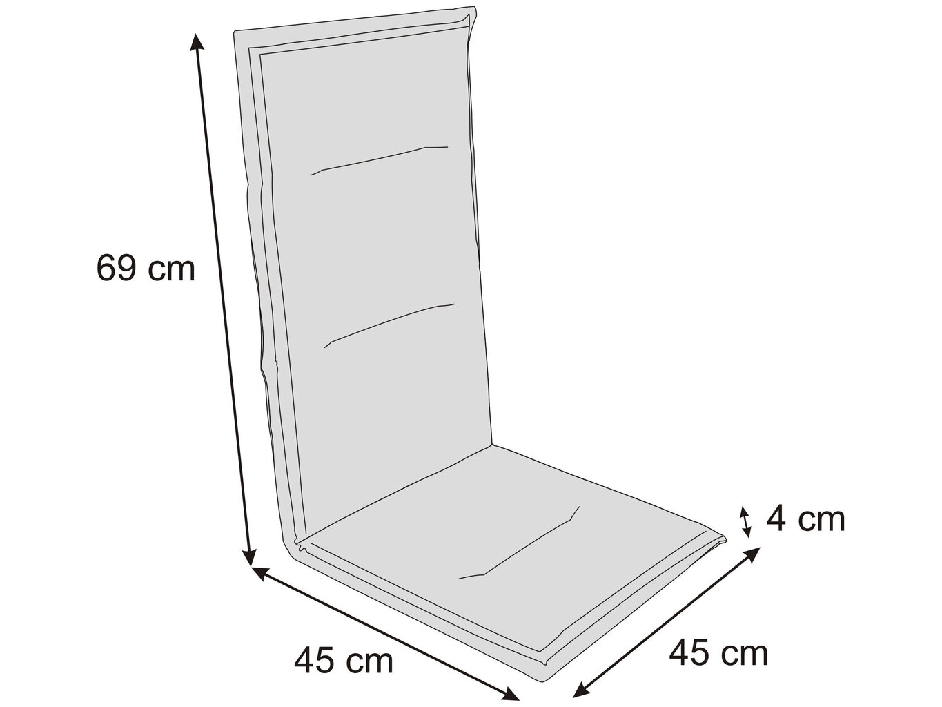 Pagalvė kėdei Hobbygarden Marta, ruda/balta цена и информация | Pagalvės, užvalkalai, apsaugos | pigu.lt