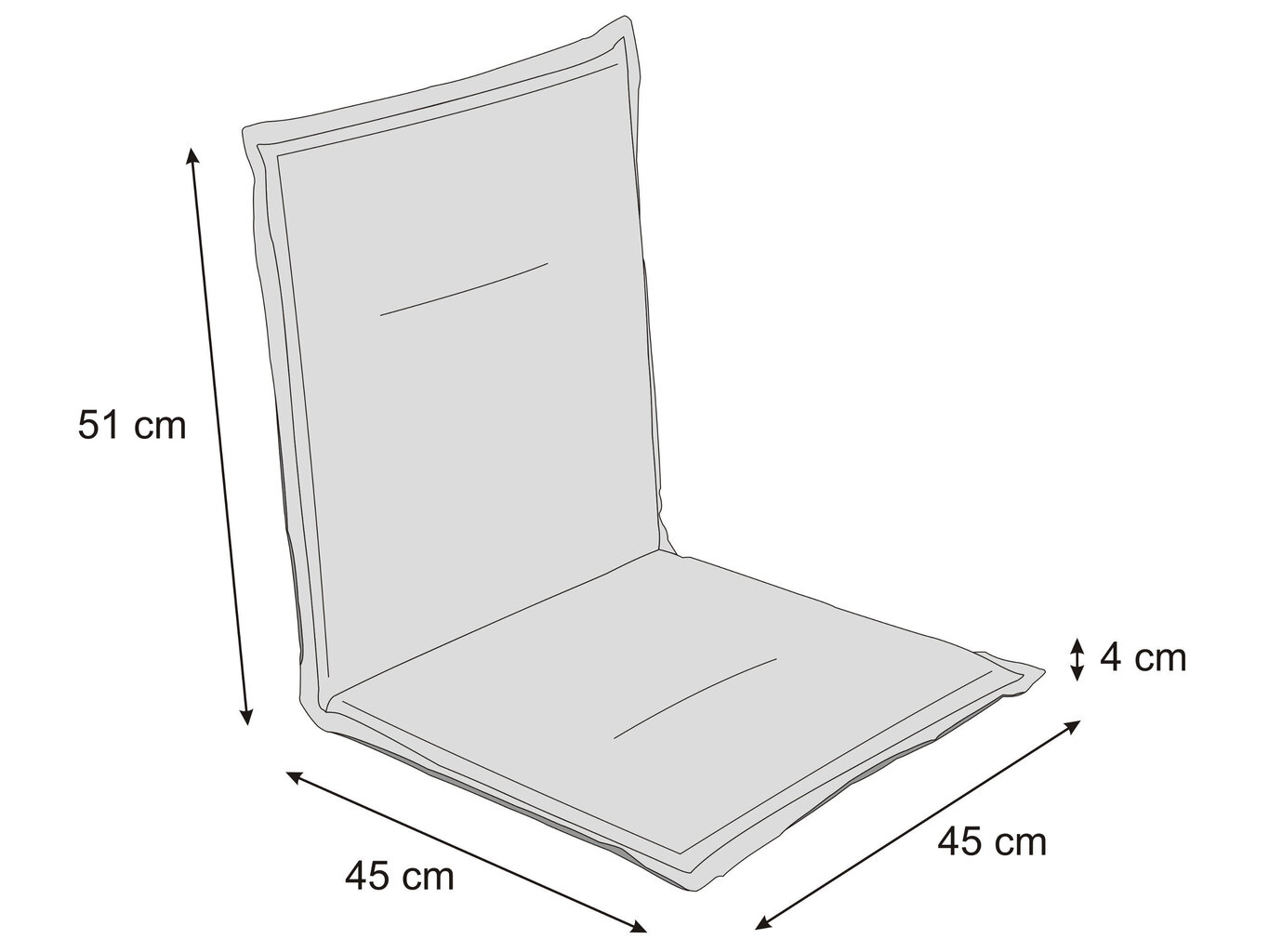 Pagalvė kėdei Hobbygarden Miami, šviesiai pilka kaina ir informacija | Pagalvės, užvalkalai, apsaugos | pigu.lt