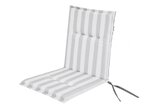 Подушка для стула Hobbygarden Miami, светло-серая/белая