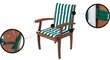 Pagalvė kėdei Hobbygarden Miami, žalia/balta kaina ir informacija | Pagalvės, užvalkalai, apsaugos | pigu.lt