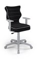 Vaikiška biuro kėdė Entelo Duo JS01 5, juoda/pilka
