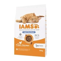 IAMS Advanced Nutrition Light/Sterilised sterilizuotoms katėms su vištiena, 10 kg kaina ir informacija | Sausas maistas katėms | pigu.lt