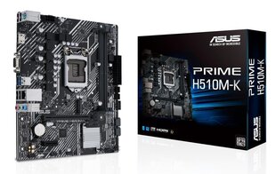 Asus Prime H510M-K kaina ir informacija | Pagrindinės plokštės | pigu.lt