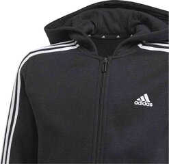 Džemperis vaikams Adidas Essentials 3S Full Zip Hoodie Jr GQ8900, juodas kaina ir informacija | Megztiniai, bluzonai, švarkai berniukams | pigu.lt