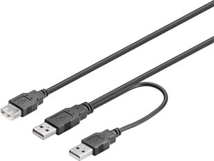 Deltaco, USB-A, 30 cm kaina ir informacija | Kabeliai ir laidai | pigu.lt