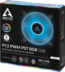 Arctic P12 PWM PST RGB kaina ir informacija | Kompiuterių ventiliatoriai | pigu.lt